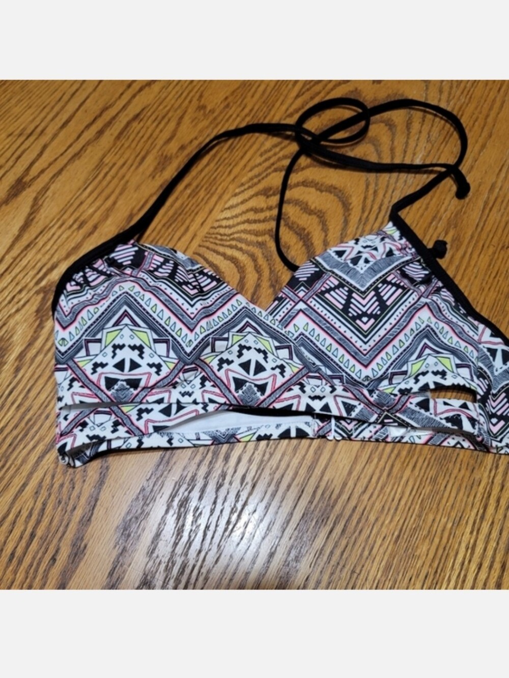 VICTORIA'S SECRET PINK wrap bikini swim top MEDIUM AZTEC